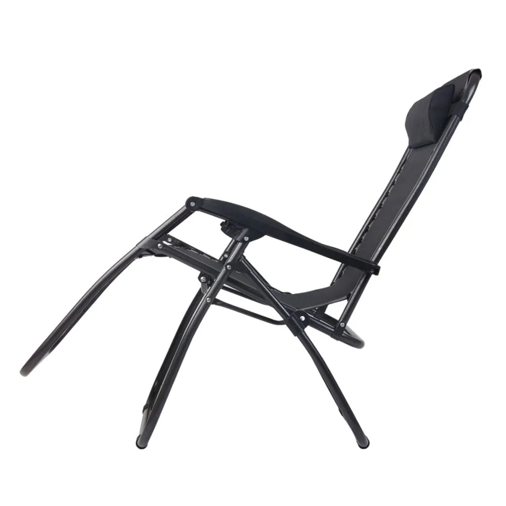 Loughton Zero Gravity Folding Recliner Outdoor Chair - Black