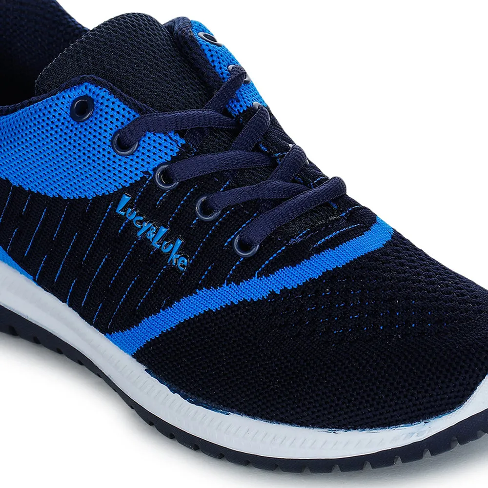 Lucy & Luke Lacing Blue Sports Running Shoes For Kids JAMIE-7 By Liberty