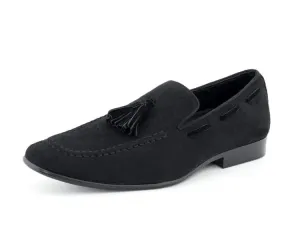 Men's Black Amali Slip-on Suede Tassel Loafer Dress Casual Shoes