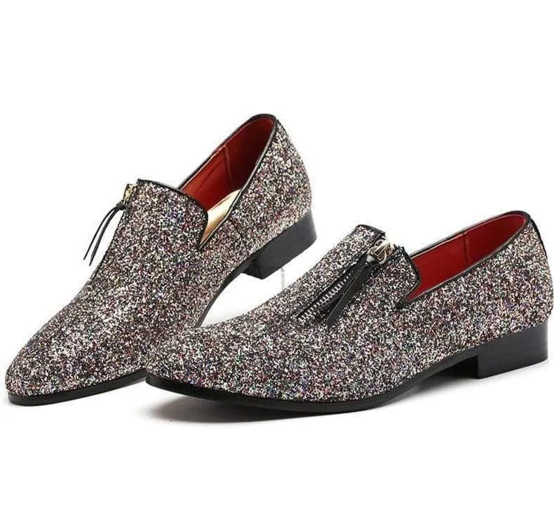 Men's glittered loafers