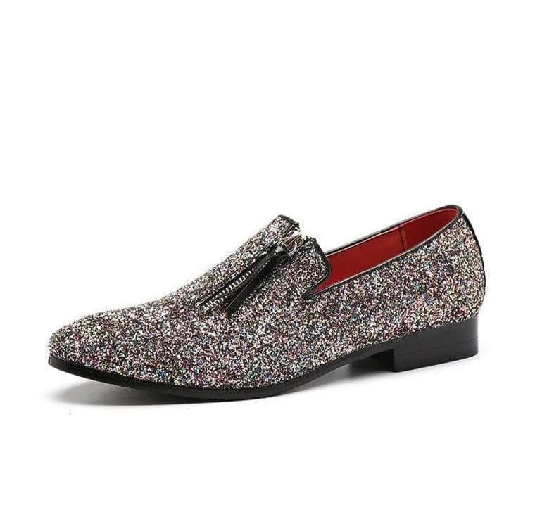 Men's glittered loafers