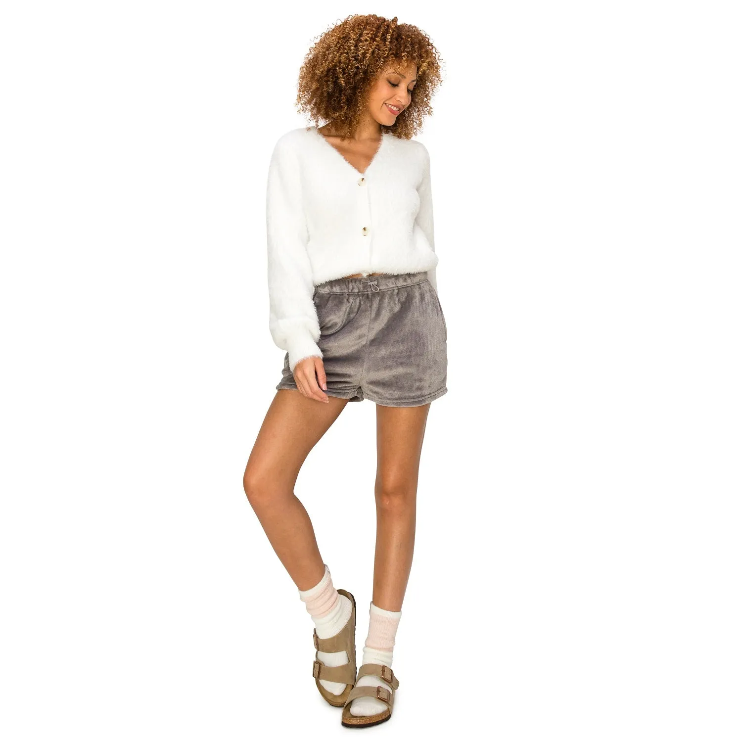 Minky Fleece Sweatshorts - Grey