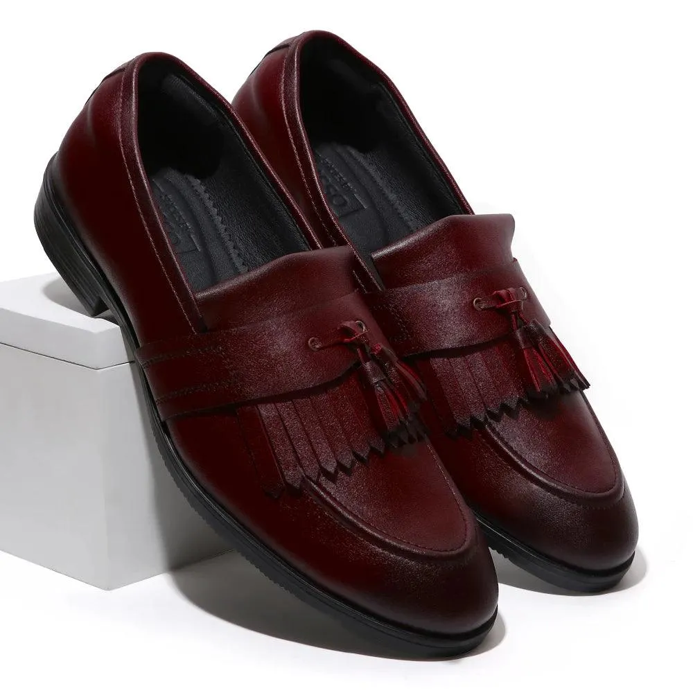 Monarch - Maroon Tassel Slip-on