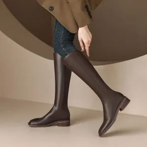 Nancy Brown Knee High Boots