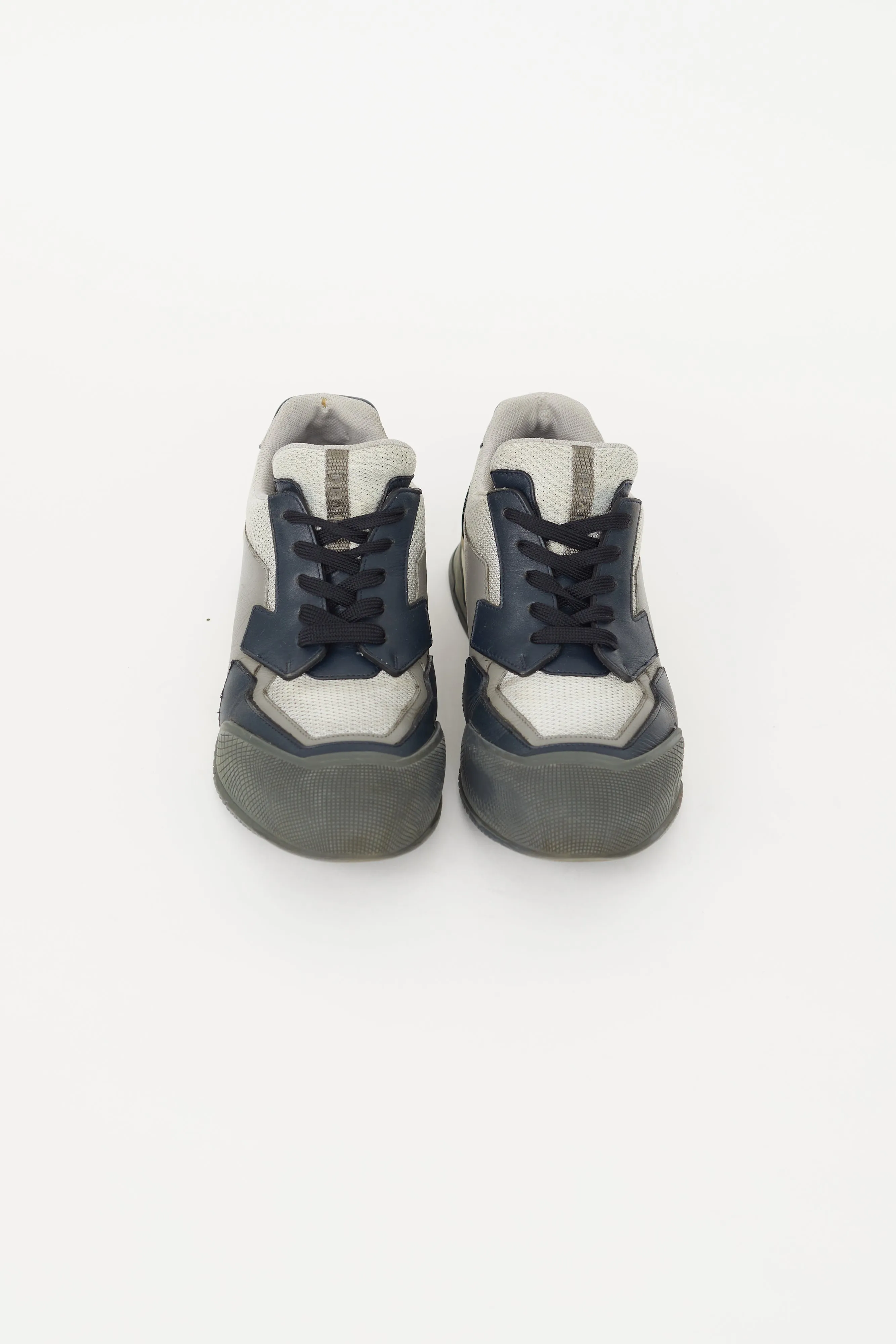 Navy & Grey Leather 4E2748 Sneaker