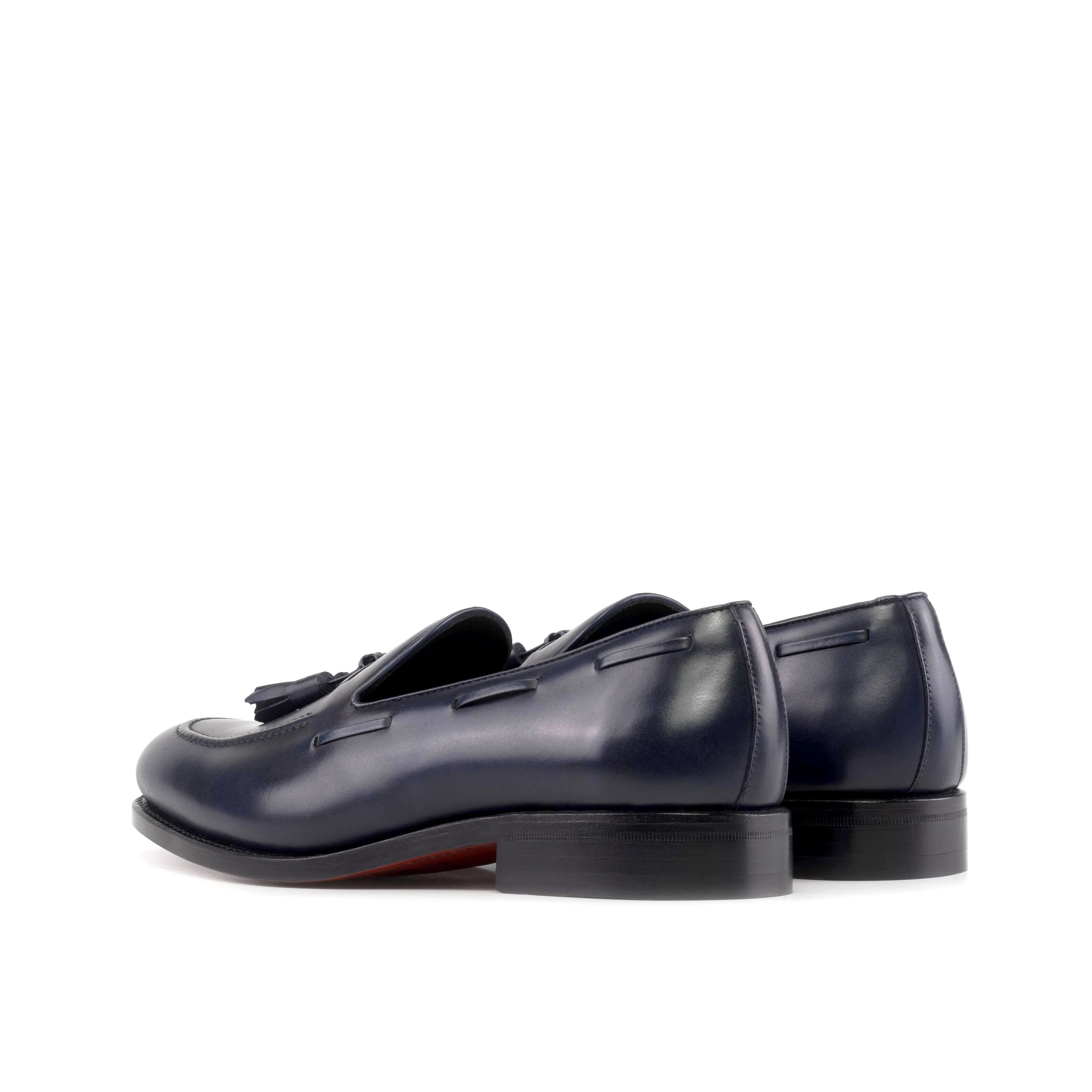 Navy Calf Leather Tassel Loafer