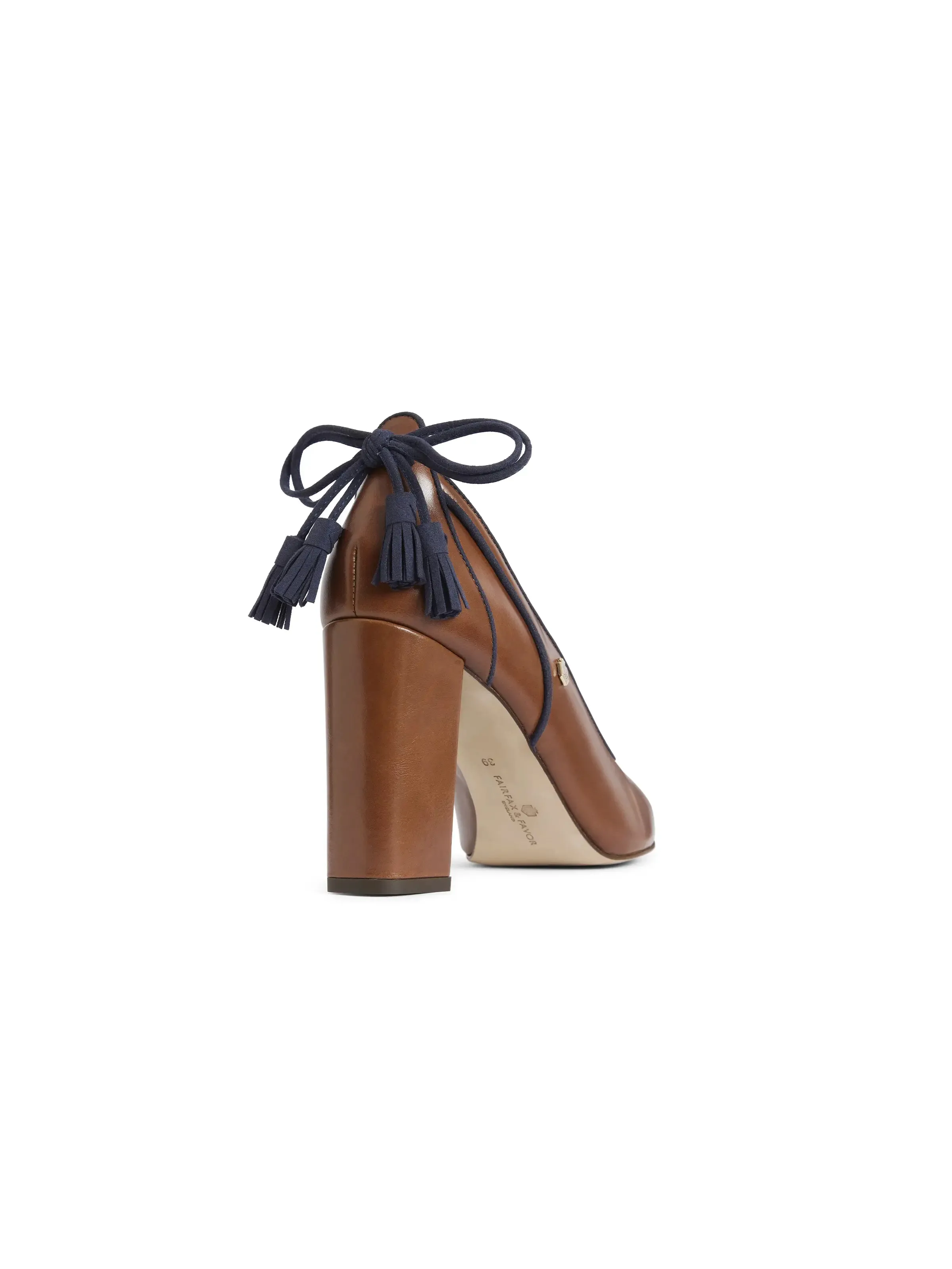 Newbury Heel - Dark Tan Leather