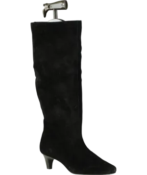 Next Black Straight Knee High Suede Boots UK 5 EU 38 👠