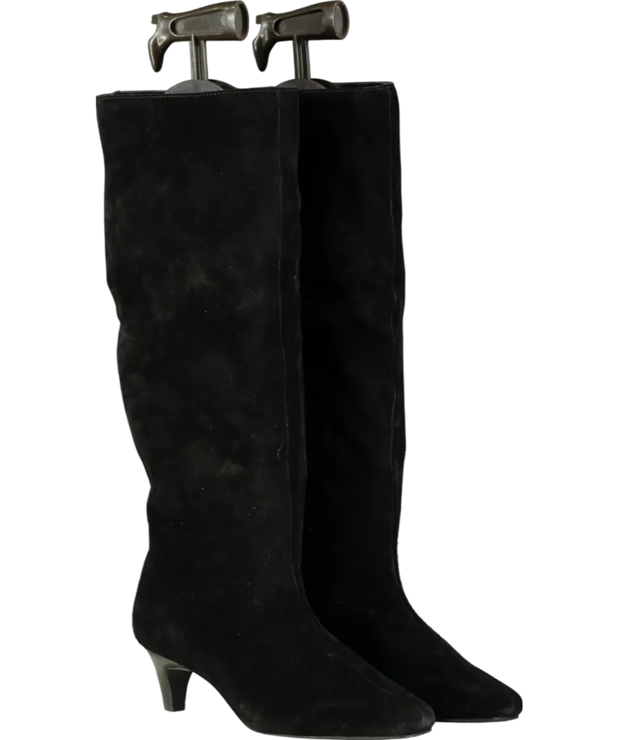 Next Black Straight Knee High Suede Boots UK 5 EU 38 👠