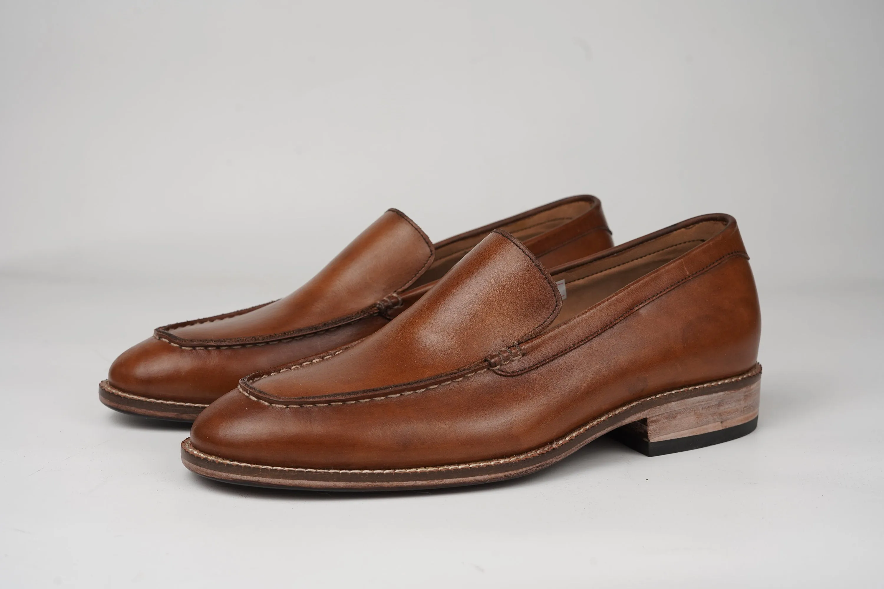 Oily Pull Up Natural Casual Slip On Loafer Custom Made-To-Order Shoes  Premium Quality Handmade