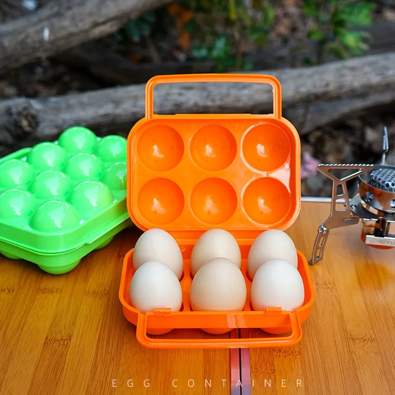 Outdoor 6-Grid Portable Egg Box Durable Protection Tray for Camping