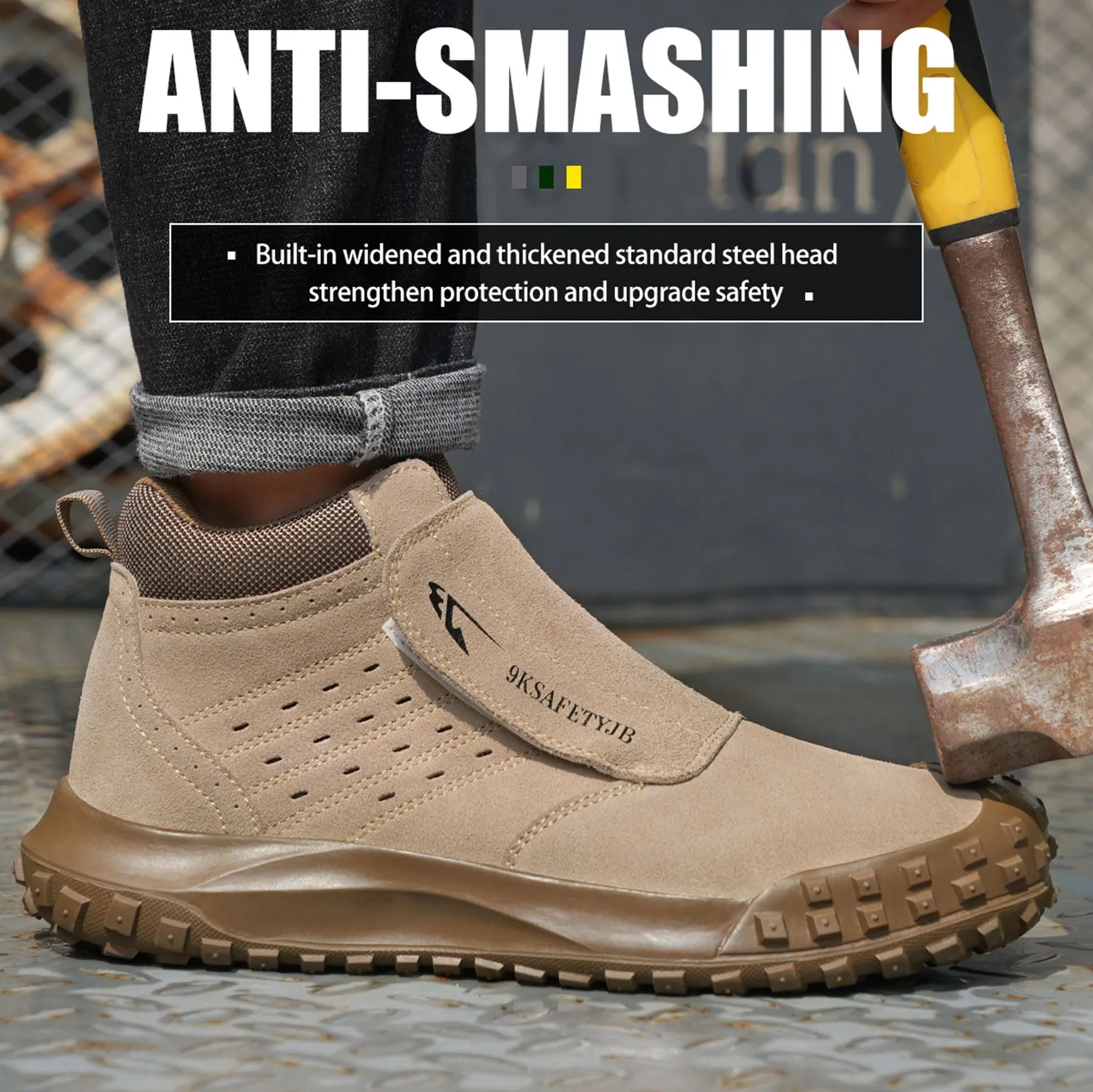 OwnShoe Steel Toe Work Boots for Men Women Welding Safety Shoes Industrial Construction Sneakers