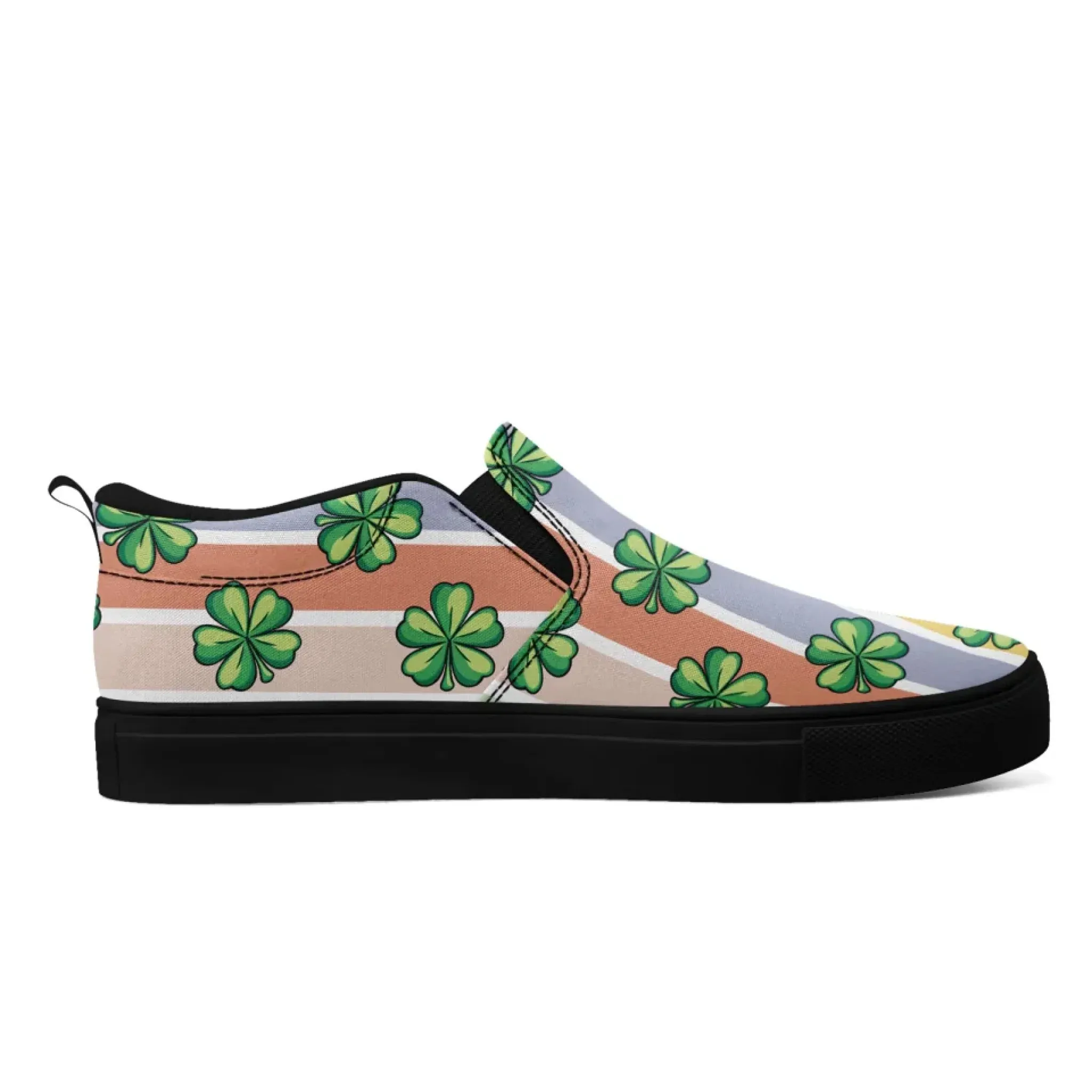 Personalized St.Patrick's Day Sneakers, Custom Canvas Slip On Shoes, Stylish and Green Shoes