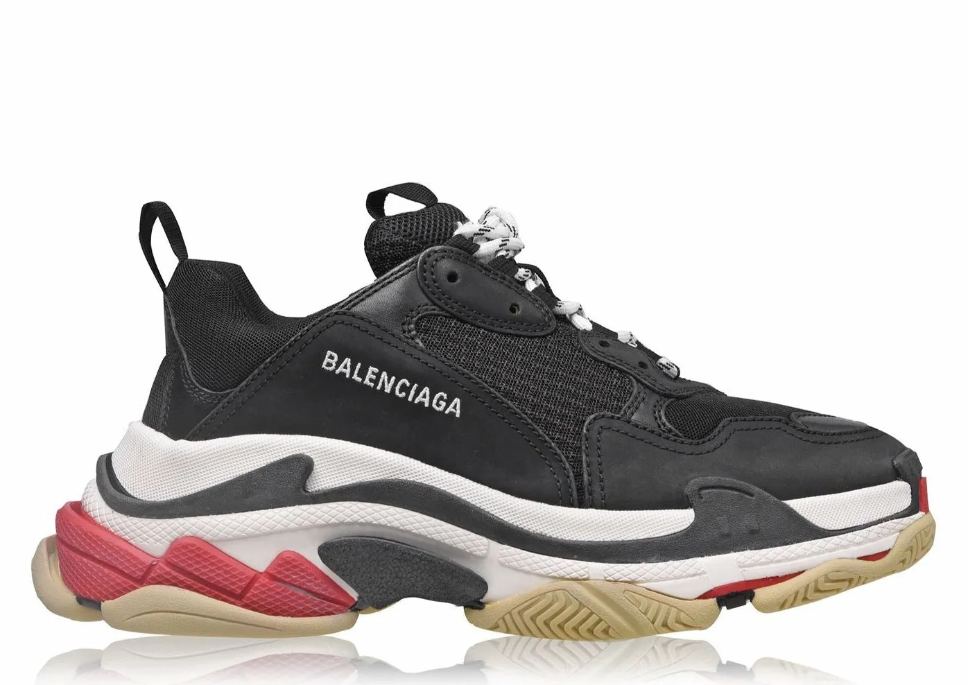 PRE LOVED - BALENCIAGA TRIPLE S BLACK WHITE RED