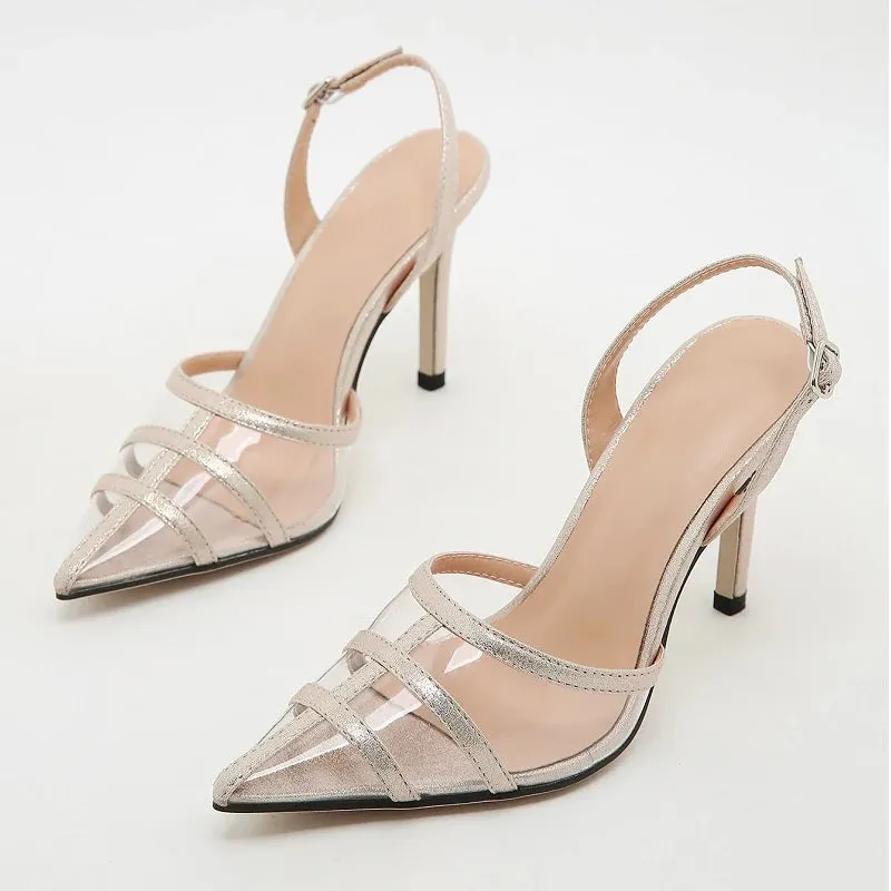 Pre Order:  Transparent Ankle Strap Pumps