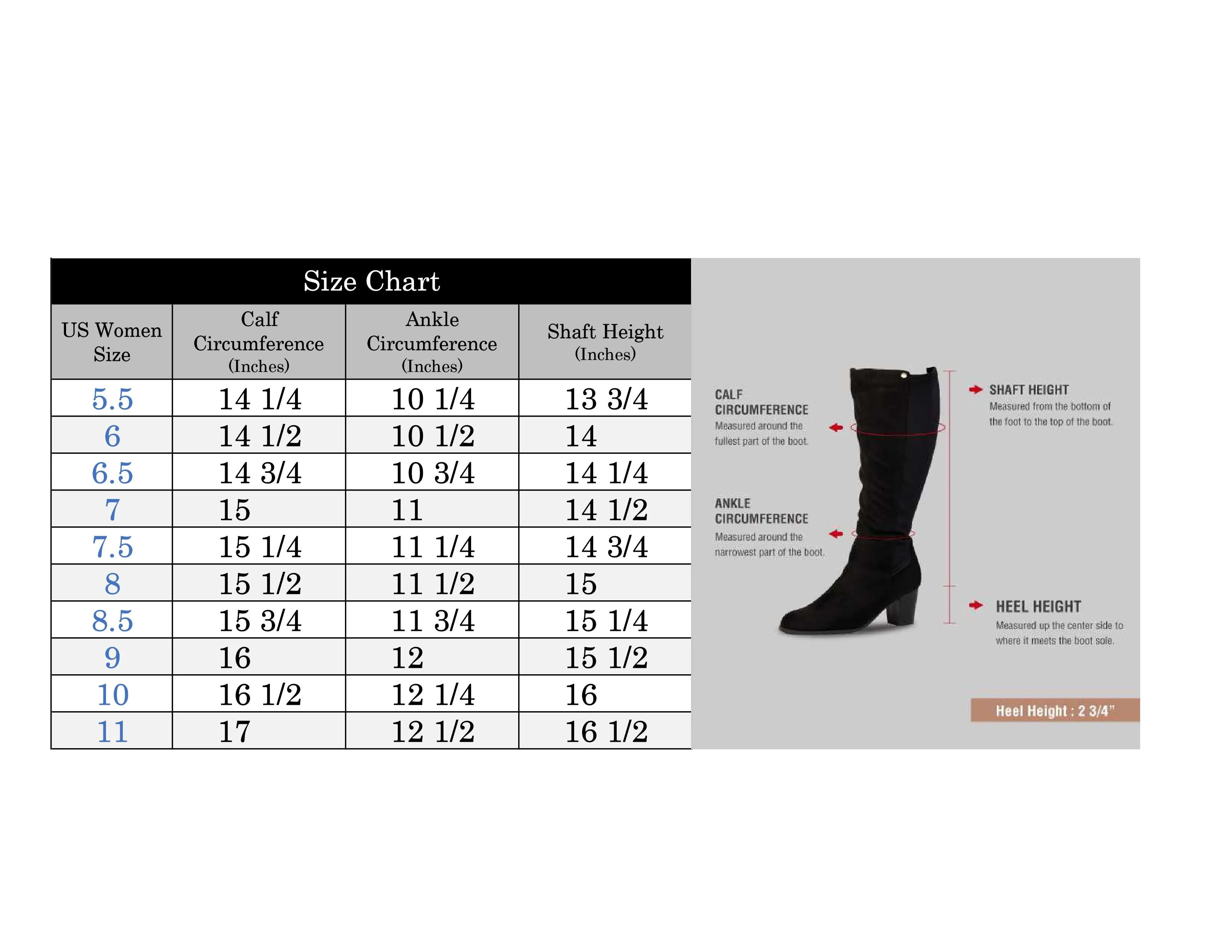 "Regular Calf" Stacked Heel Dress Knee High Boots COFFEE