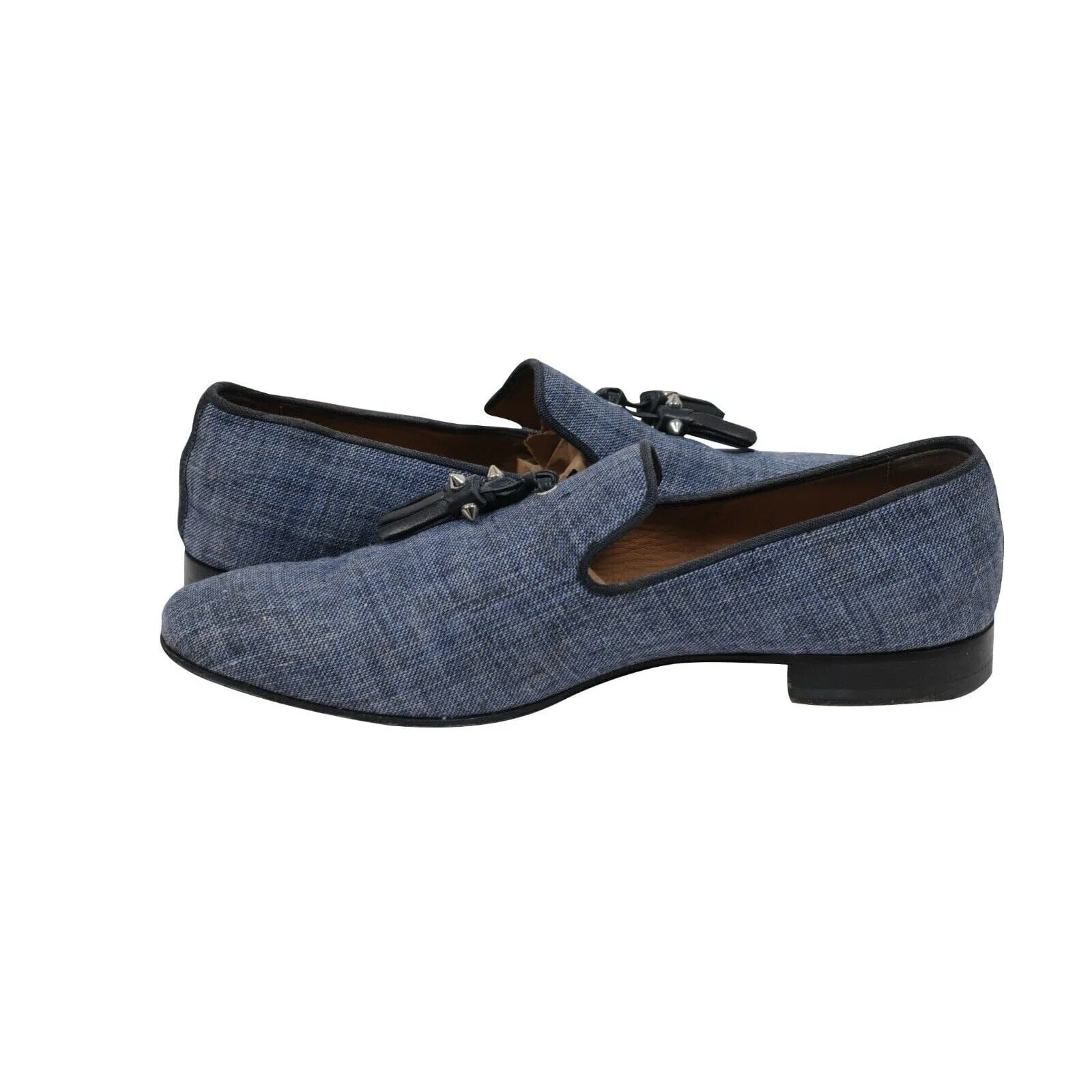 Rivalion Tassel Loafers Blue Denim Jean Slip On