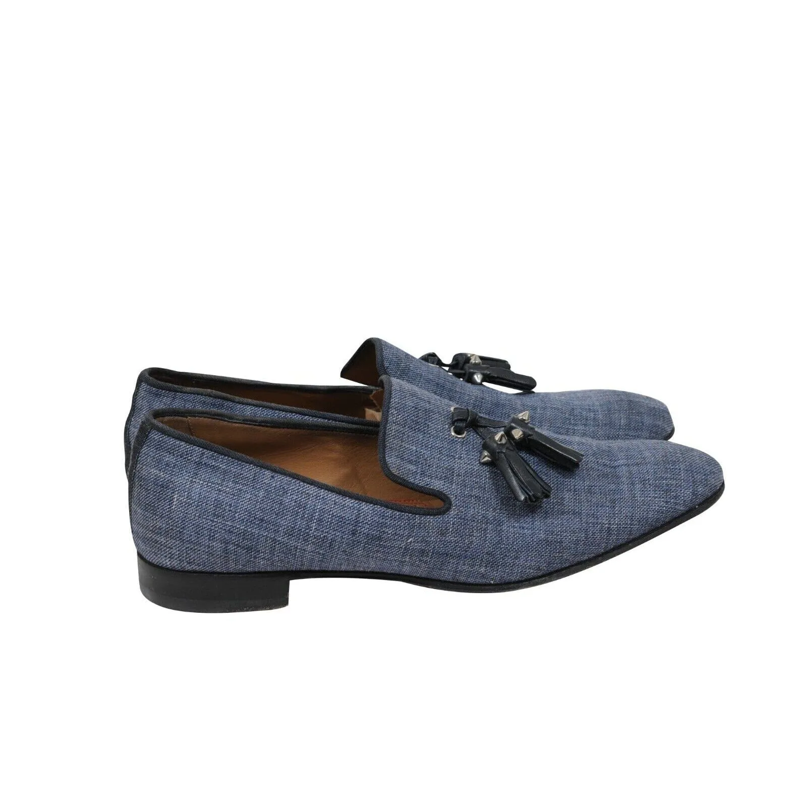 Rivalion Tassel Loafers Blue Denim Jean Slip On