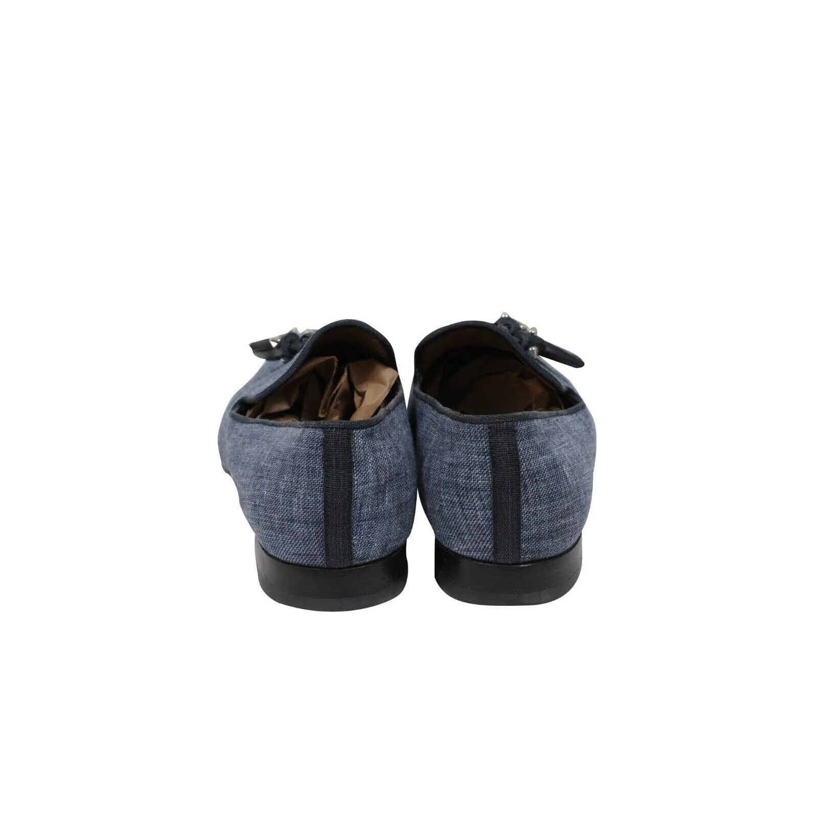 Rivalion Tassel Loafers Blue Denim Jean Slip On