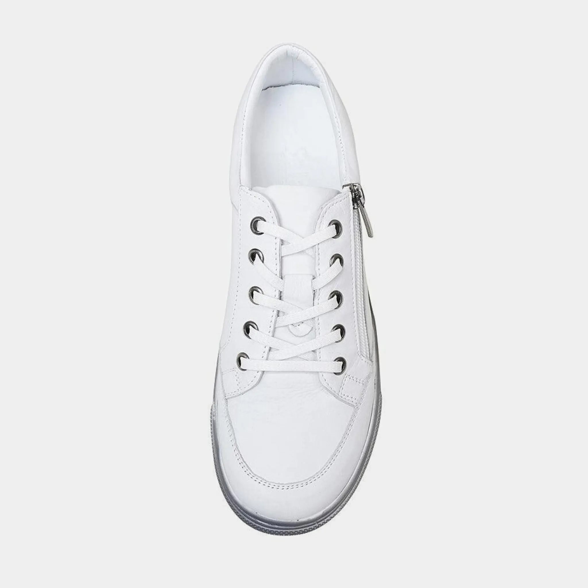 Ronnie White Leather Sneakers