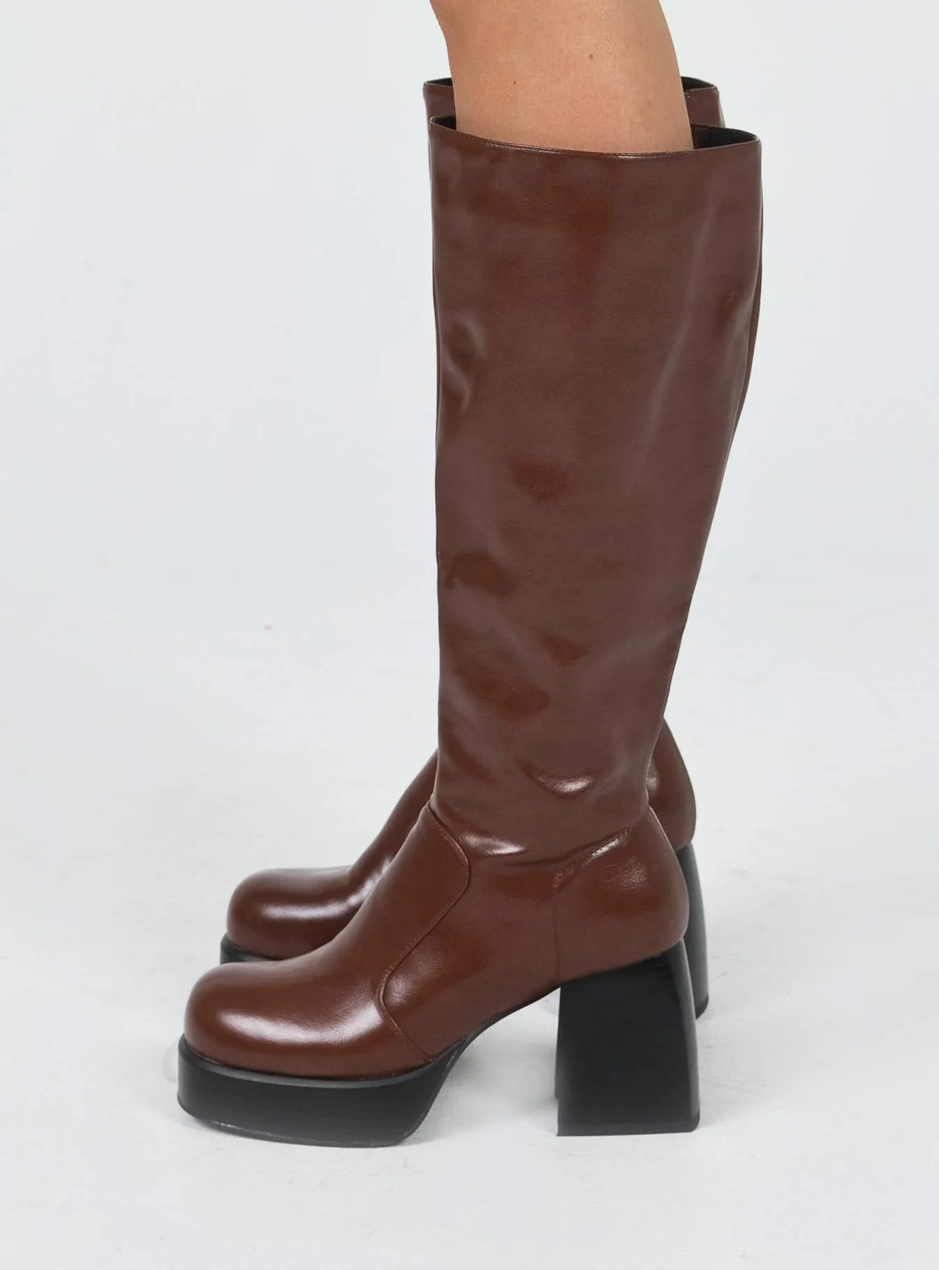 Sade Knee High Boots Brown