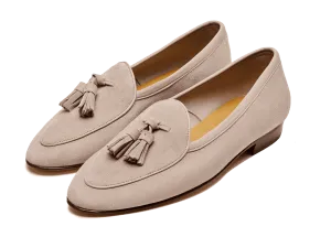 Sagan Classic Tassel Loafers in Albâtre Asteria Suede