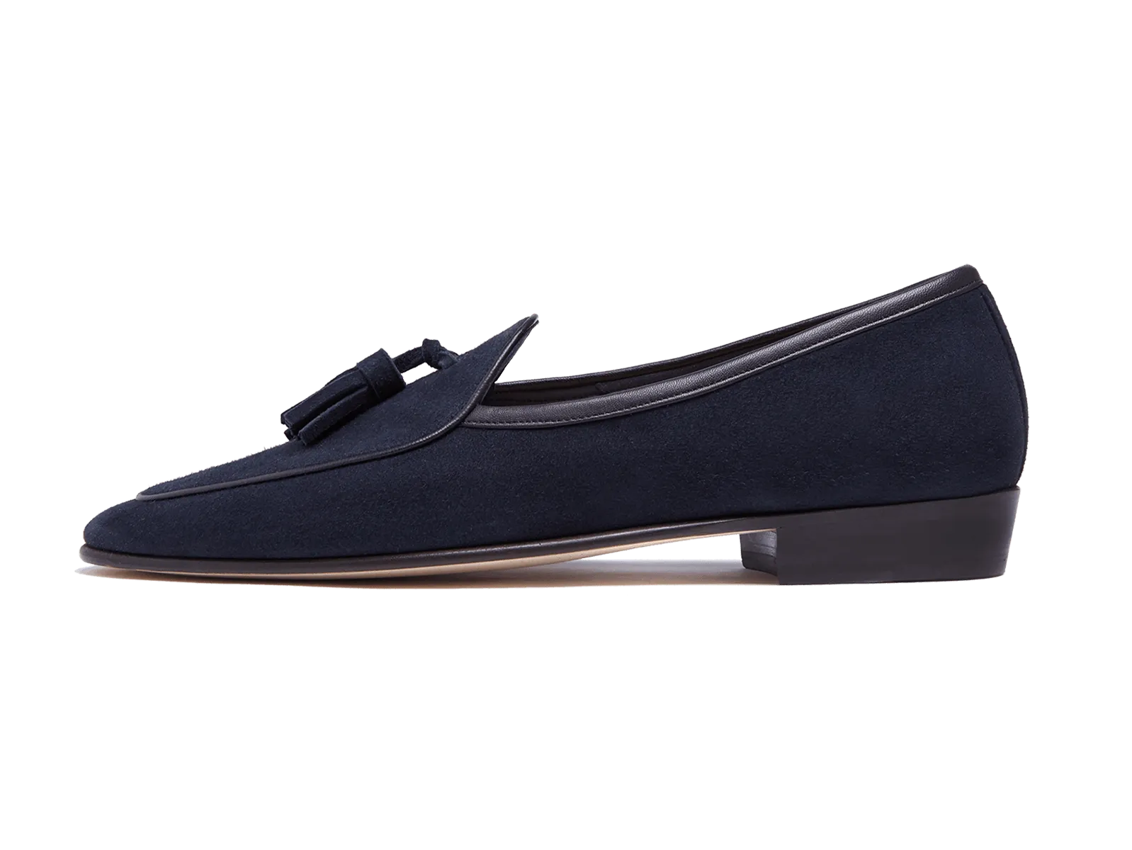 Sagan Classic Tassel Loafers in Midnight Navy Suede