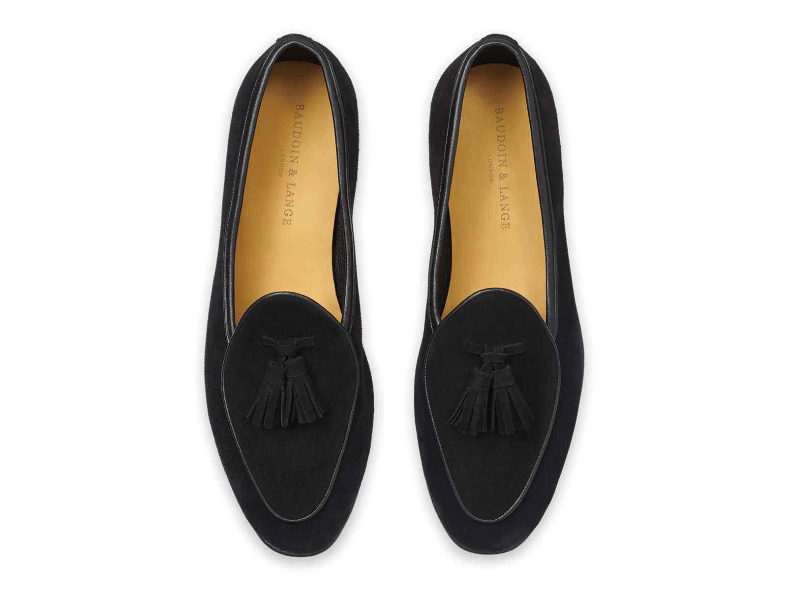 Sagan Classic Tassel Loafers in Obsidian Black Asteria Suede