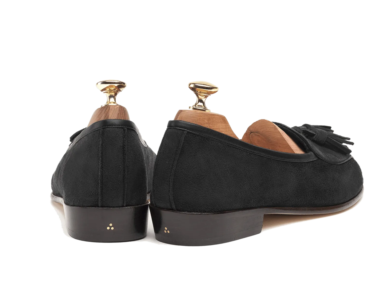 Sagan Classic Tassel Loafers in Obsidian Black Asteria Suede