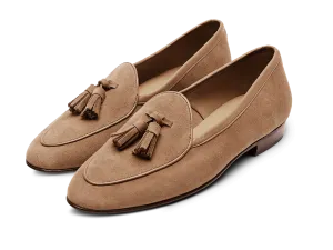 Sagan Classic Tassel Loafers in Sahara Asteria Suede