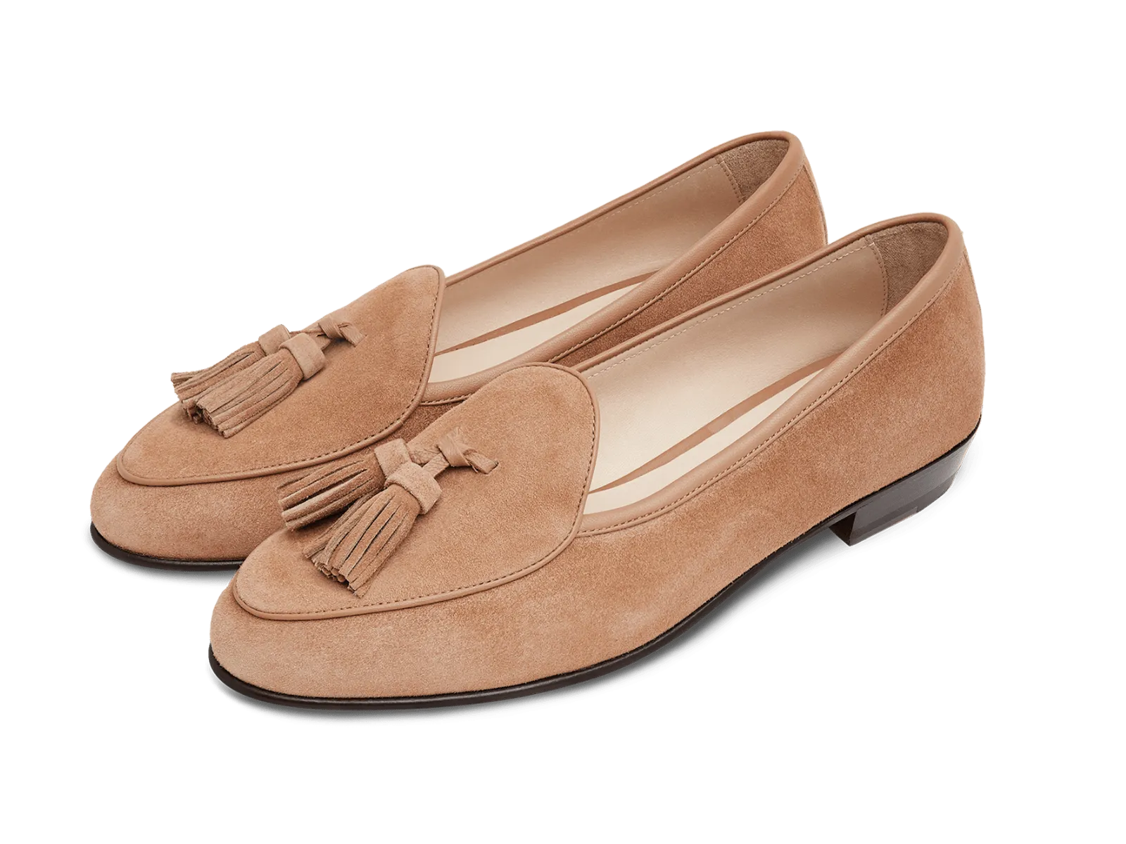 Sagan Tassel Loafers in Alezan Clair Luxe Suede