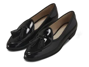 Sagan Tassel Loafers in Black Patent