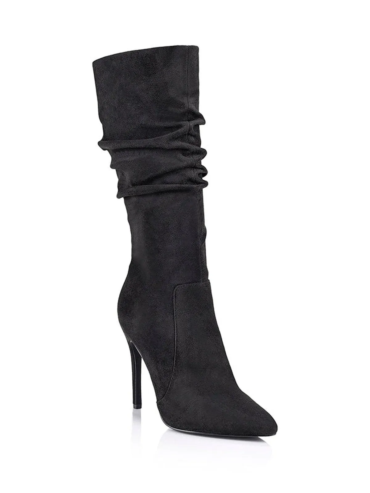 Sage Knee High Boots - Black Micro