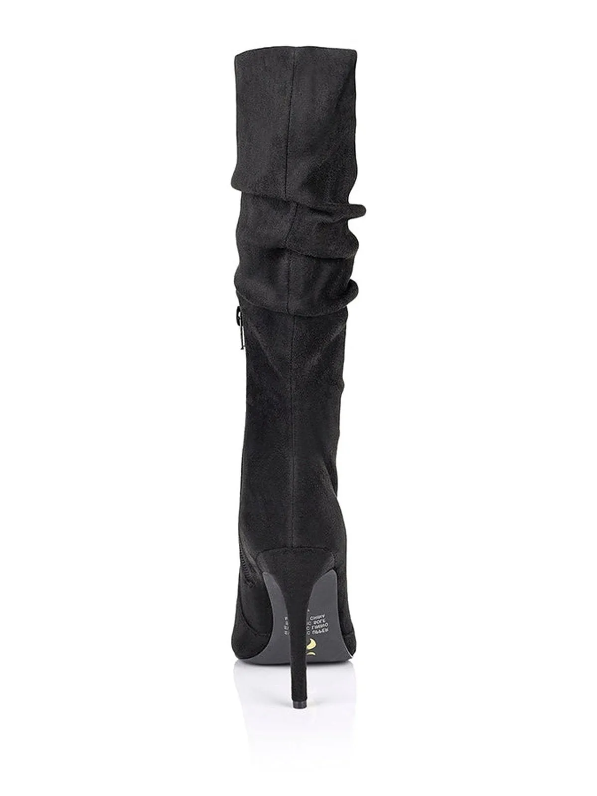 Sage Knee High Boots - Black Micro