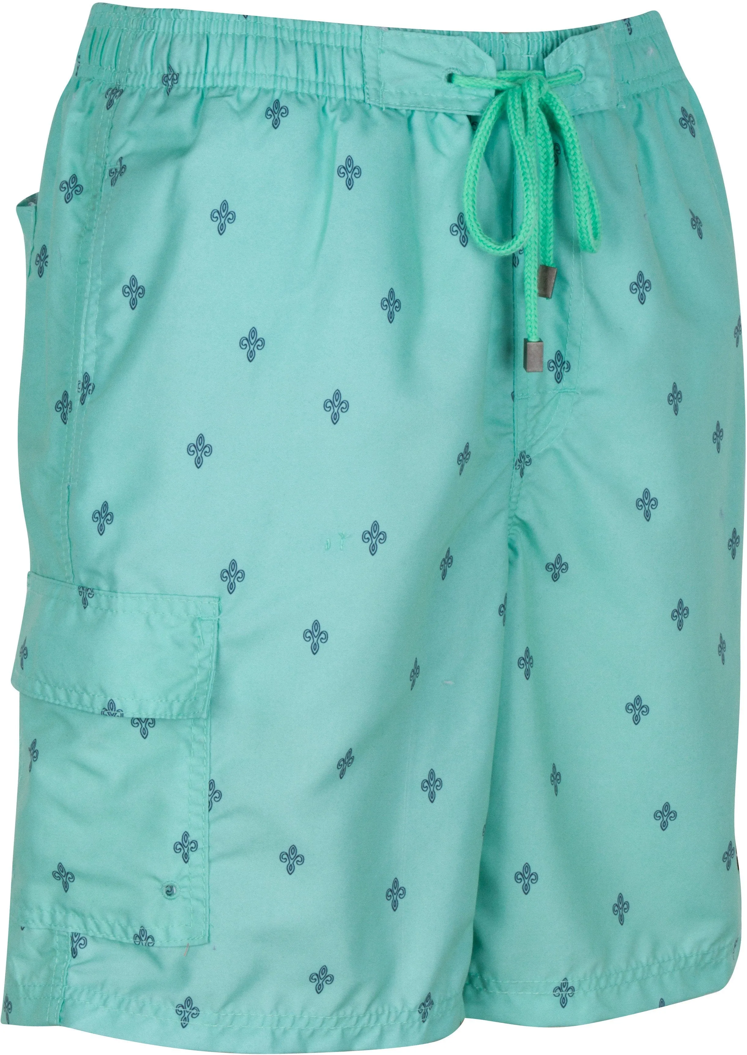 Sakkas Keone Fleur De Lis Patch Pocket Swim Trunk/Boardshort