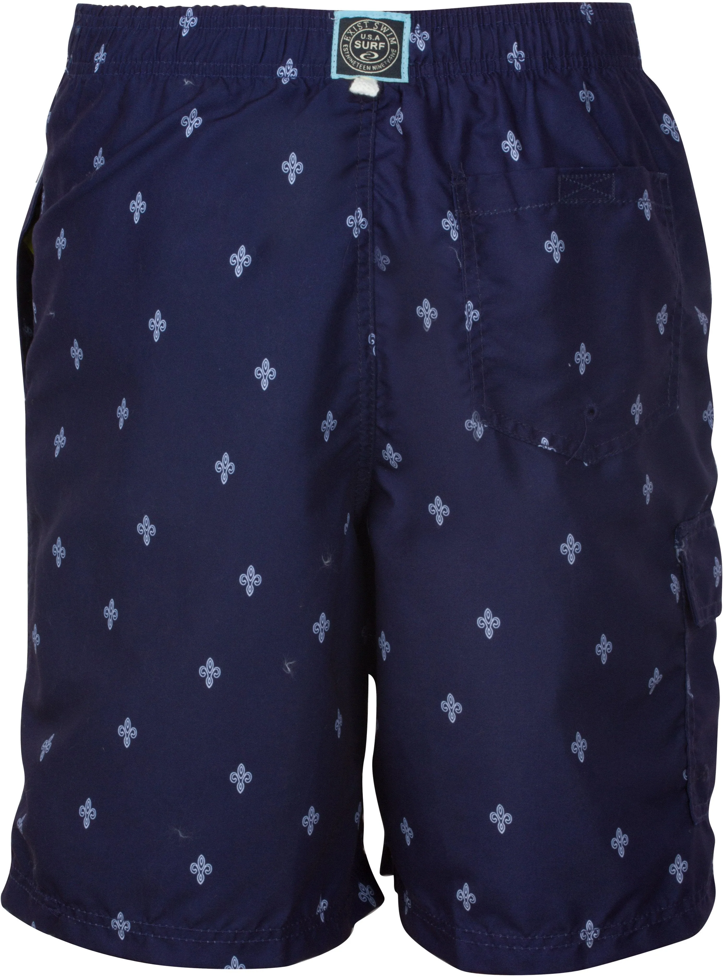 Sakkas Keone Fleur De Lis Patch Pocket Swim Trunk/Boardshort