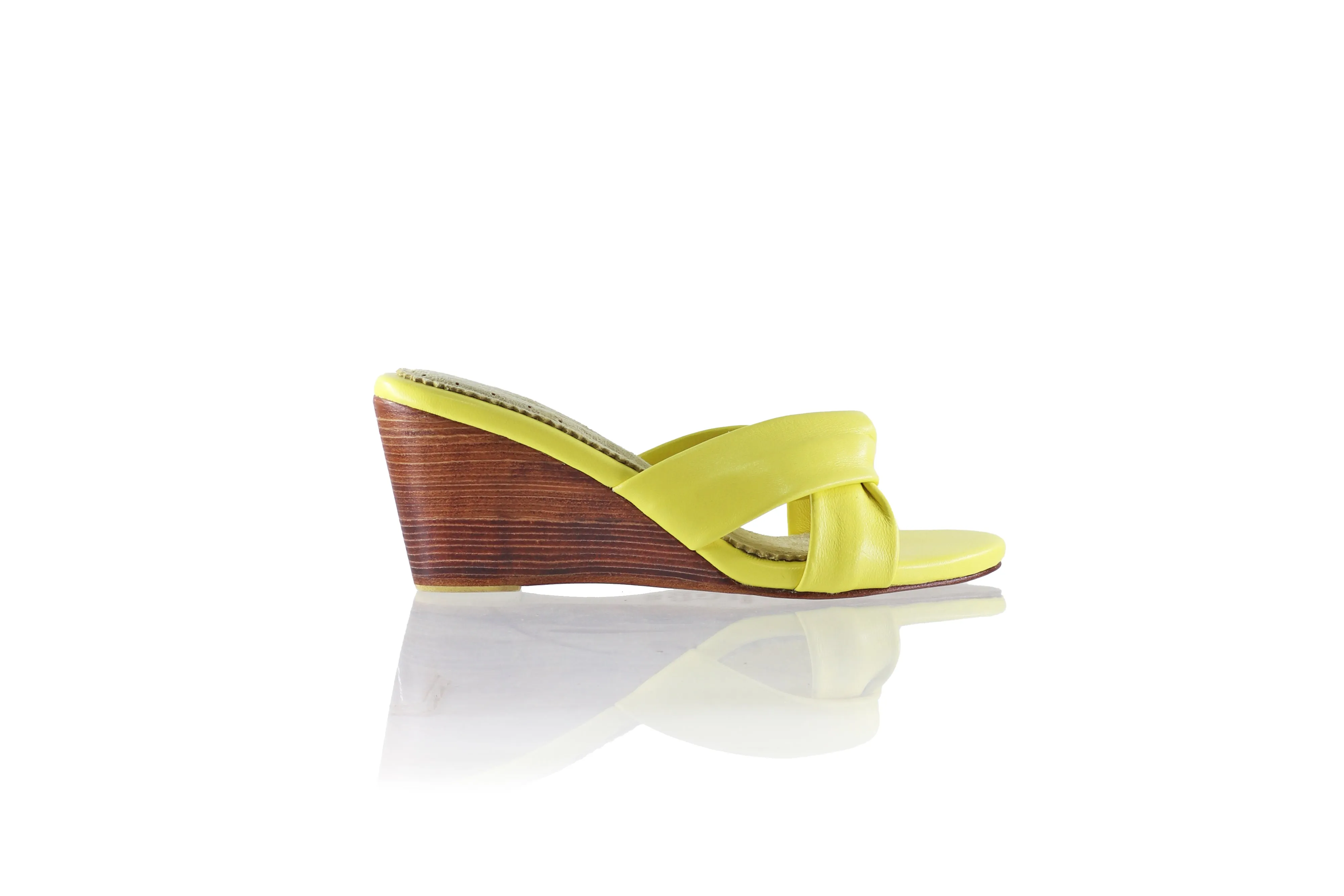 Sally 80mm Wedges - Sunny Yellow