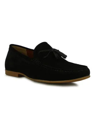 Scott Men's Black Suede Tassel Loafers