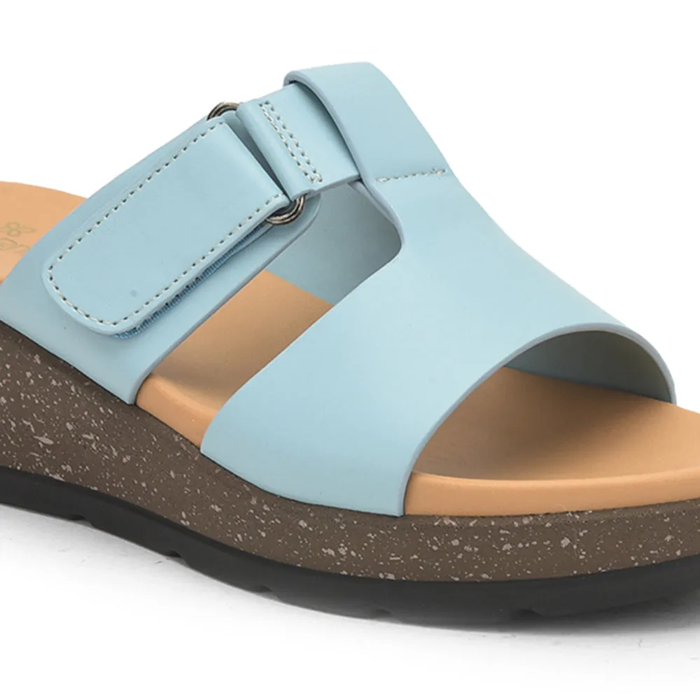 Senorita Casual Sea Blue Wedge Heels For Women DZL-860 By Liberty