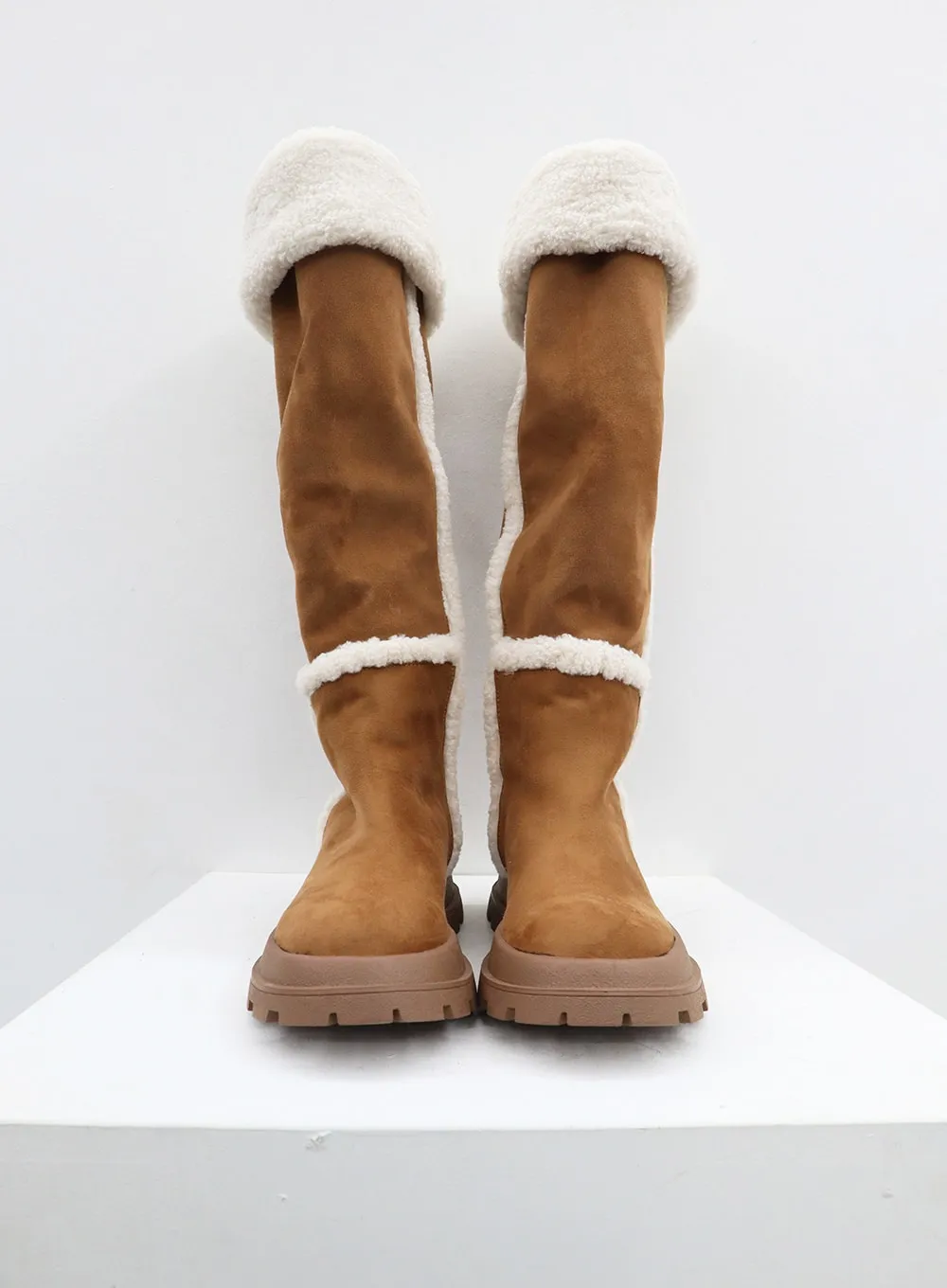 Shearling Knee High Boots CD12