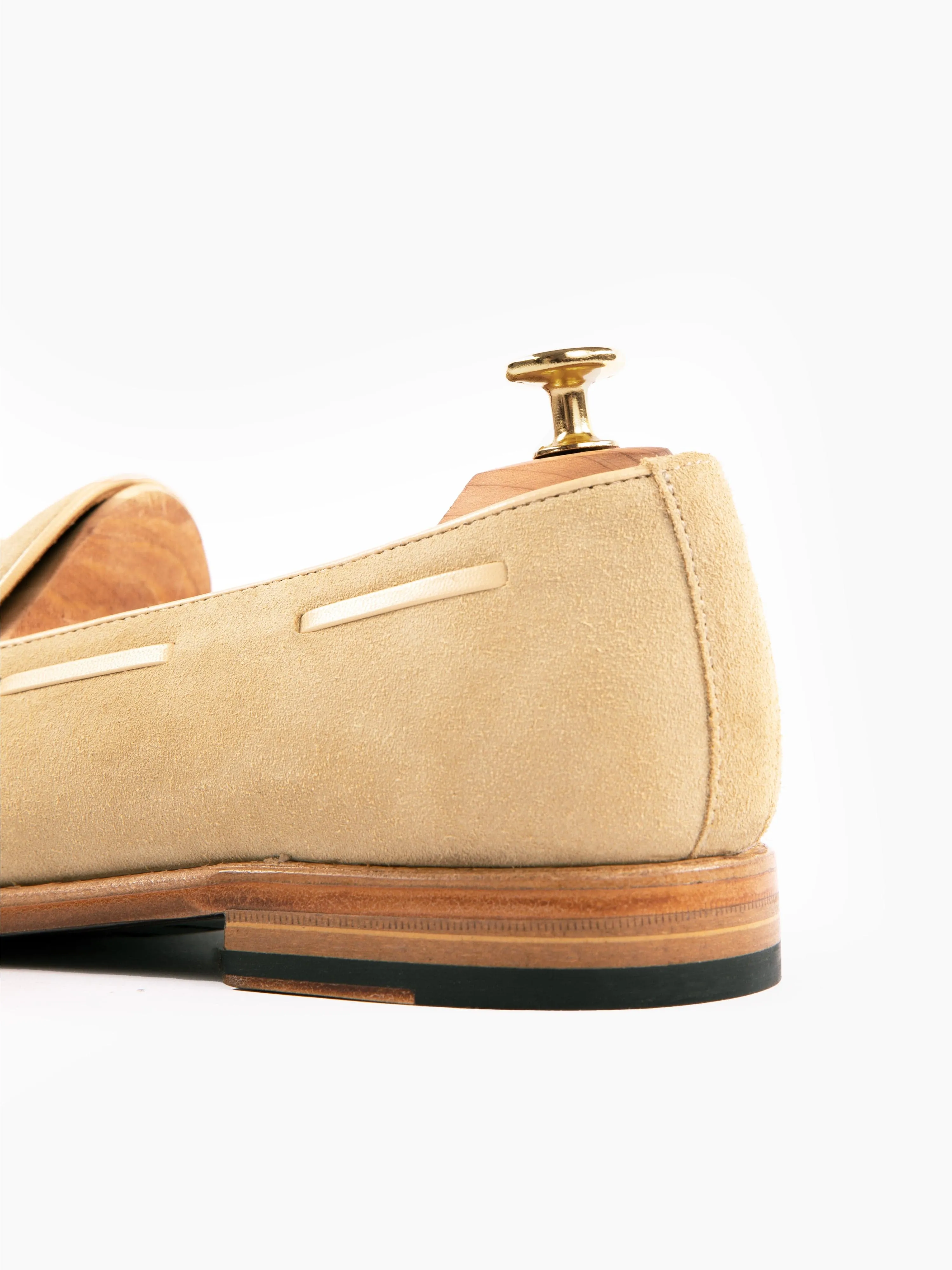 Tassel Loafers Sand Suede