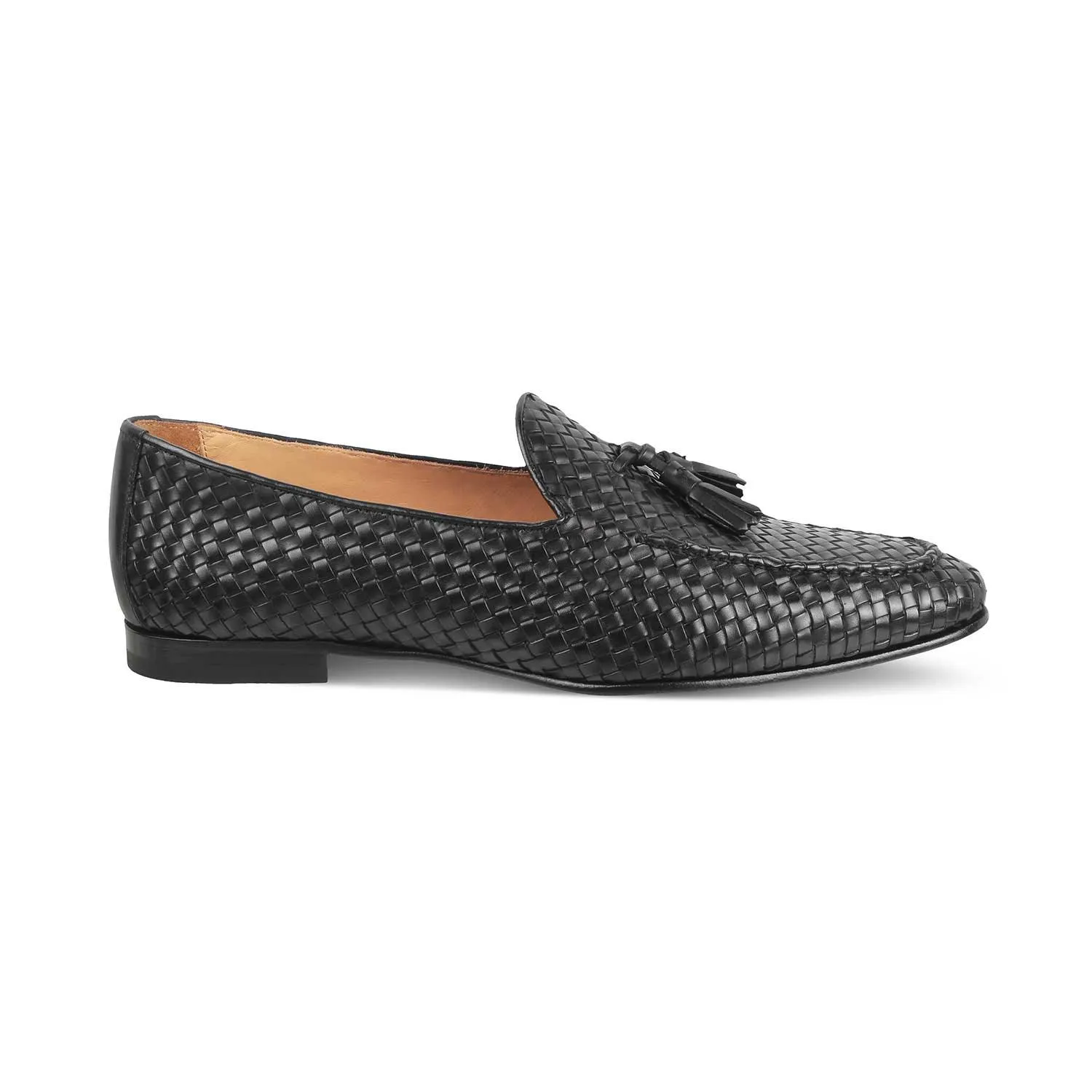 The Brucato Black Men's Handcrafted Leather Loafers Tresmode