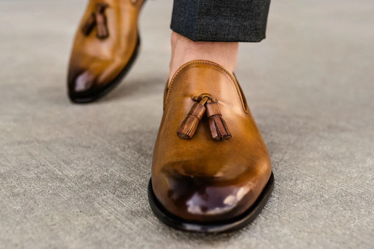 The Chaplin Tassel Loafer - Tobacco