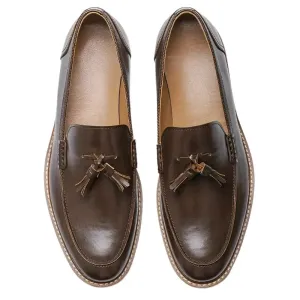 Valentino Genuine Leather Tassel Loafers