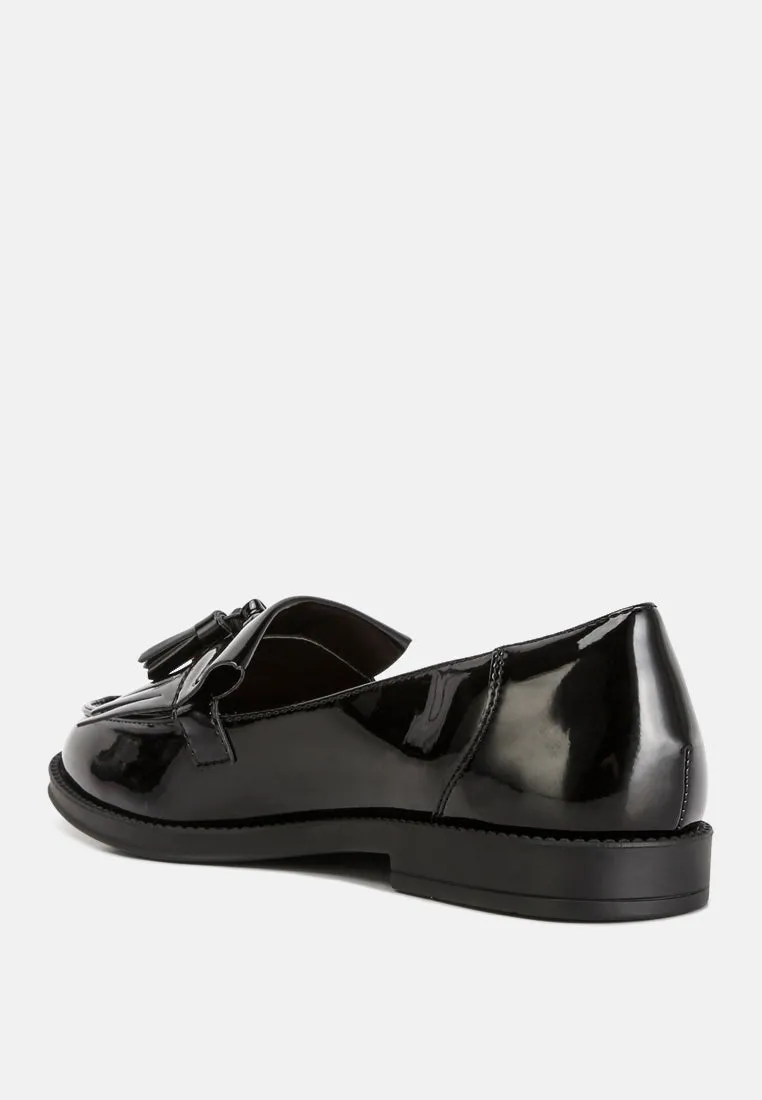 Valerie Tassel Detail Patent Loafers