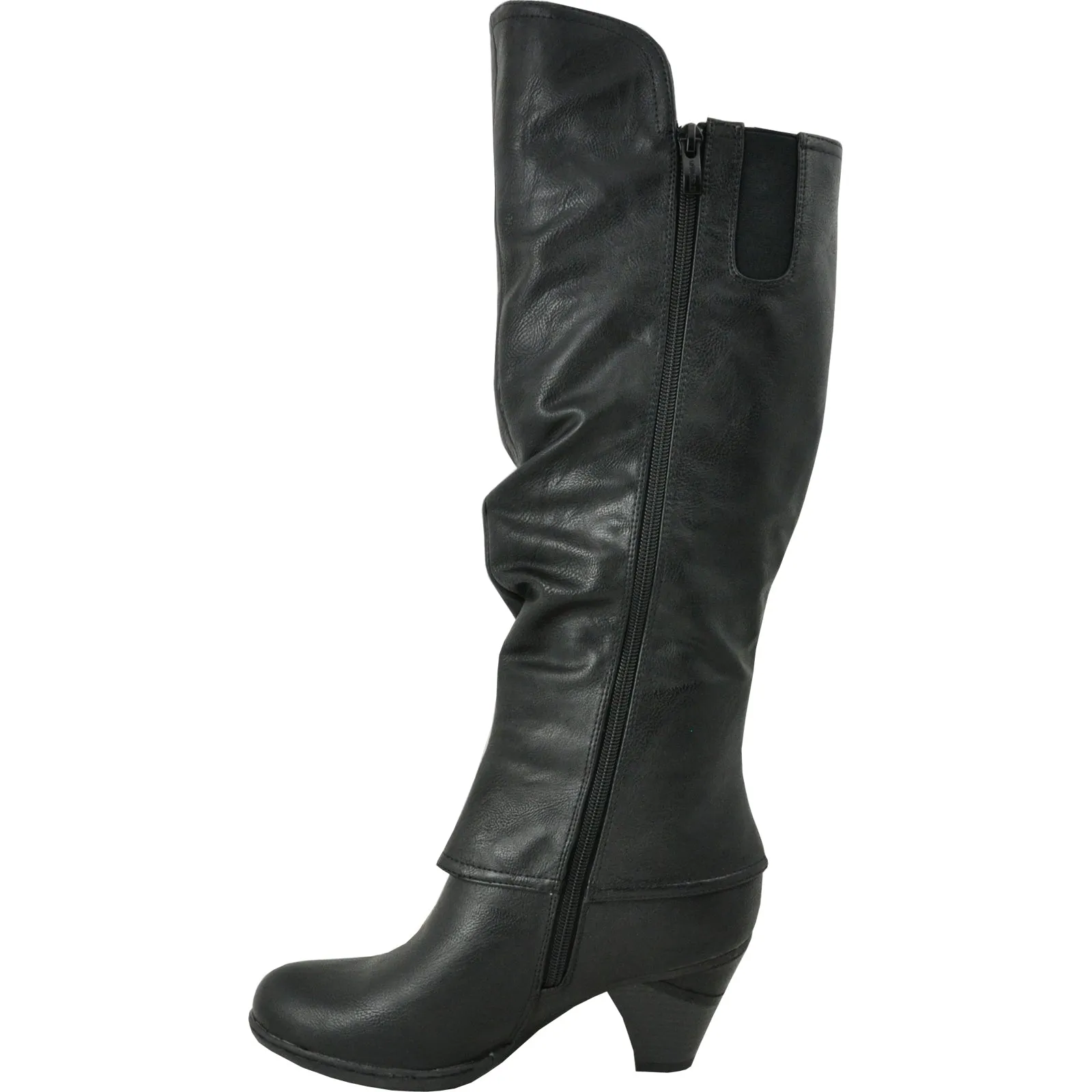 VANGELO Women Boot SD7408 Knee High Dress Boot Black