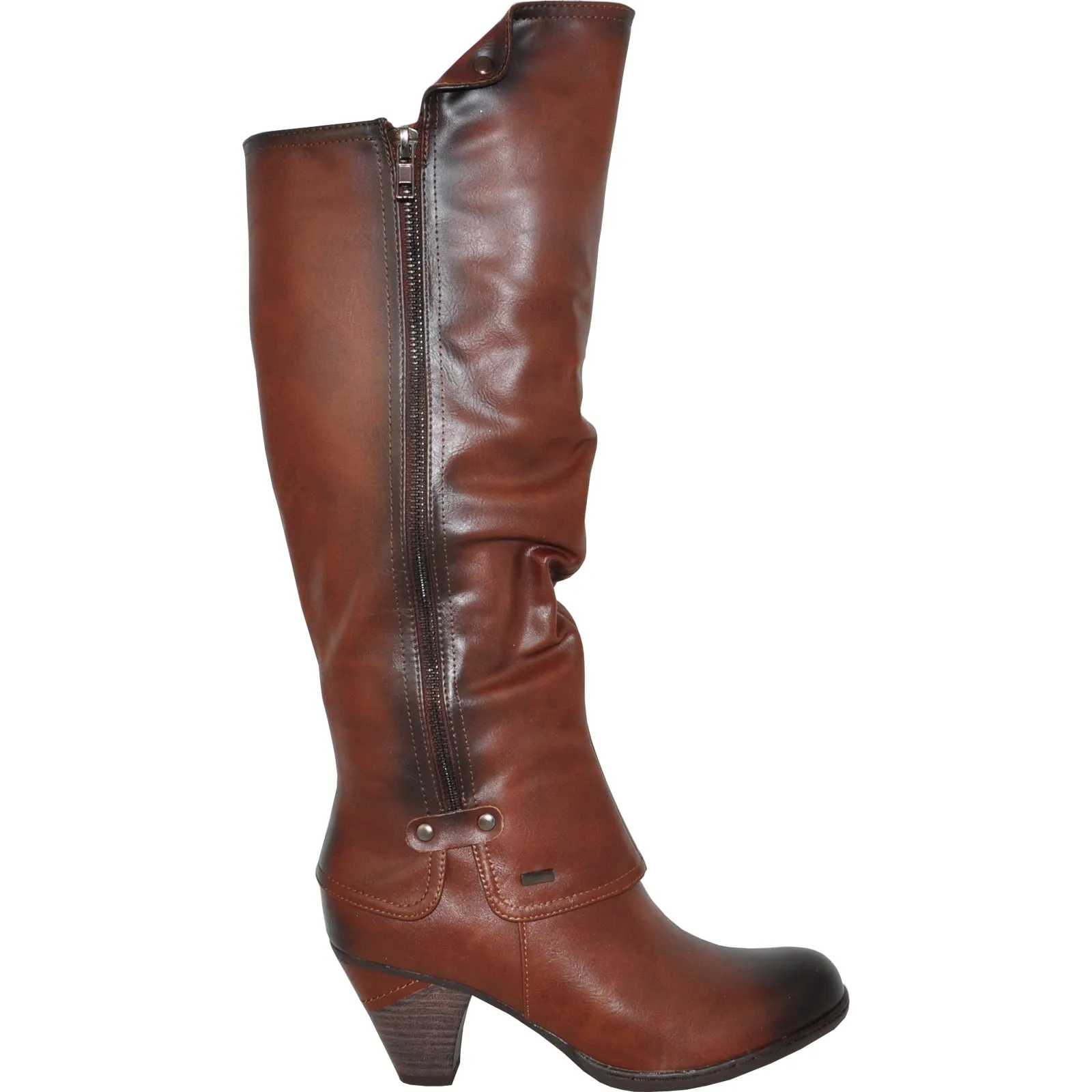 VANGELO Women Boot SD7408 Knee High Dress Boot Brown