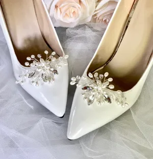 Wedding Accessories - Pearl and Crystal Bridal Shoe Clips