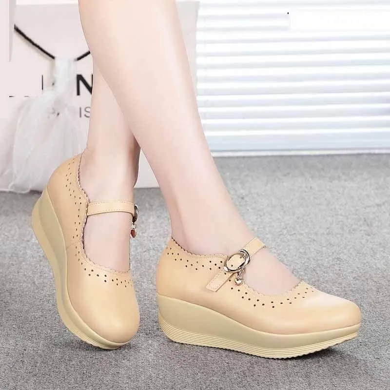 Wedge Leisure Women's Casual Shoes GRCL3751 Leather High Heels