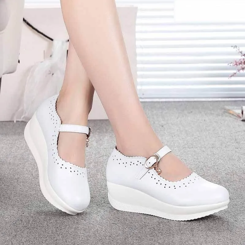 Wedge Leisure Women's Casual Shoes GRCL3751 Leather High Heels